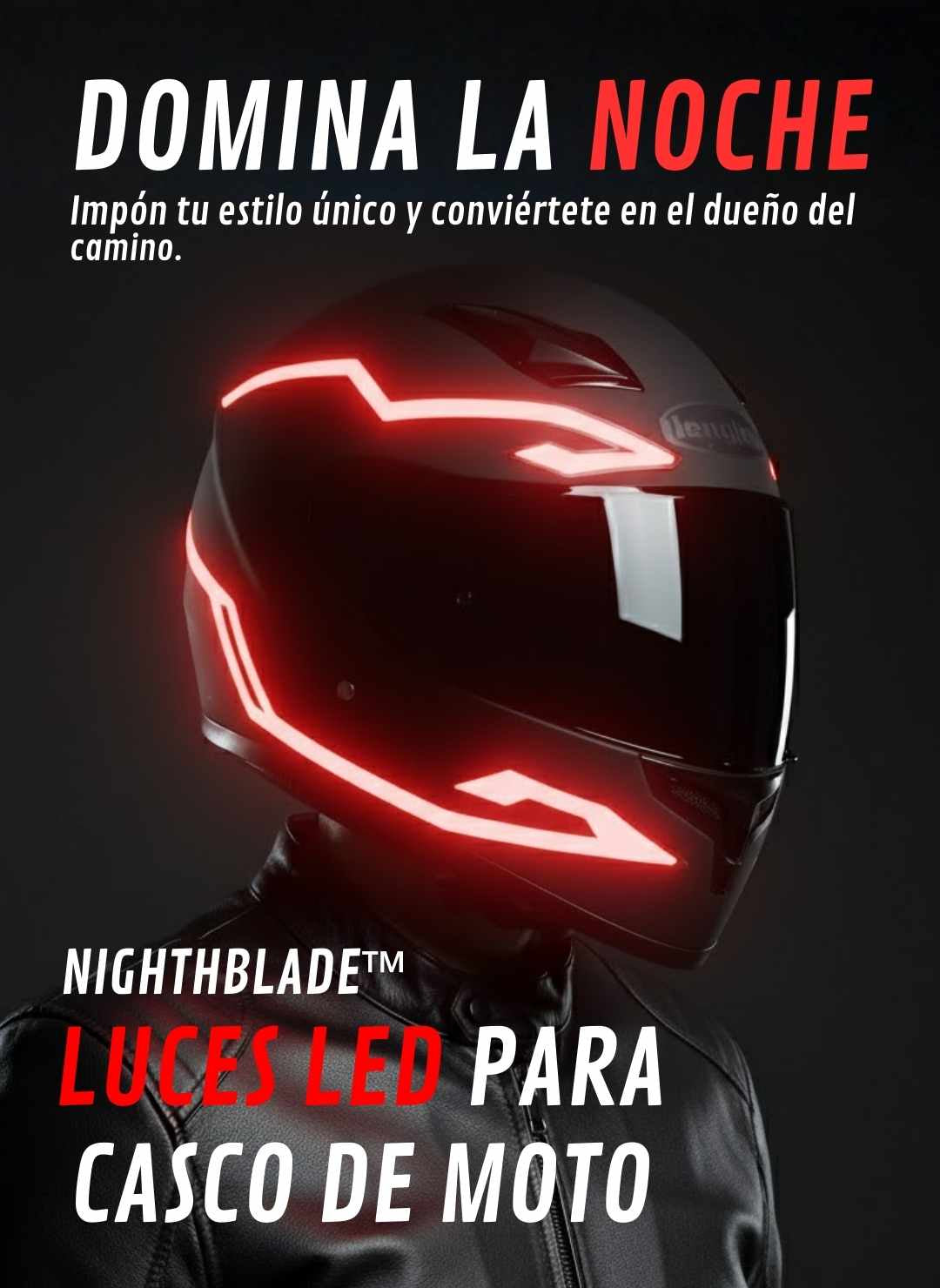 Luces Led para casco de moto: NIGHTBLADE™